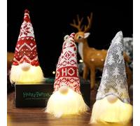 Mecctuck 3 duendes navideños,decoración navideña,mesa de gnobleza LED,decoración navideña,decoración de duendes de Navidad,regalos para habitaciones,decoración de mesa de Navidad