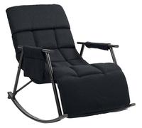 Mecedora cathy tela negro 100x61x66 cm