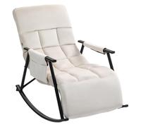 Mecedora cathy terciopelo crema 100x61x66 cm