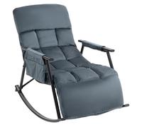 Mecedora cathy terciopelo gris oscuro 100x61x66 cm