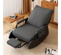 Mecedora con Cojines Laterales, Sillones Reclinables con Respaldo Ajustable, Sillón Amplio y Pedales RetráCtiles, Ideal para Oficinas, CafeteríAs y Salas de Recepción