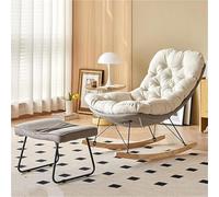 Mecedora con otomana para relajarse en la sala de estar, dormitorio u oficina, diseño cómodo y elegante