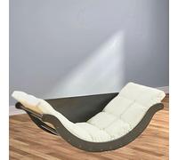 Mecedora de gran tamaño con respaldo alto, cojín de poliuretano, cómoda silla reclinable tapizada para dormitorio, sala de estar, porche, jardín, balcón y patio trasero