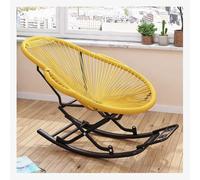 Mecedora de ratán tejida a mano, cómoda para interiores y exteriores, para sala de estar y lectura, soporta hasta 300 kg, elegante y diseño