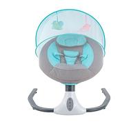 Mecedora eléctrica para bebé con mando a distancia y función Bluetooth, ángulo de balancín ajustable, cinturón de seguridad de tres puntos, diseñado para bebés de 1 a 12 meses de edad
