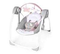 Mecedora Ingenuity Compact Swing Flora el Unicornio Rosa claro - automática plegable compacta