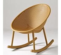 Mecedora moderna en forma de huevo, para todo tipo de clima, de plástico de polietileno transpirable, para uso en interiores y exteriores, cómoda mecedora para sala de estar, dormitorio, balcón