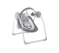 Mecedora MoMi LISS para bebés hasta 9 kg, plegable, a pilas o corriente con USB, arnés 5 puntos, barra con juguetes, 6 melodías, temporizador, 5 velocidades de balanceo