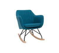 Mecedora nórdica tejido azul petroleo ALEYNA