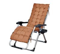 Mecedora plegable portátil para adultos, reclinable multifuncional para patio, porche, jardín, terraza, césped y camping, color marrón, 65 x 75 x 115 cm