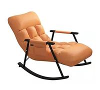 Mecedora reclinable ajustable de 5 posiciones con reposabrazos, diseño moderno de sofá cama con diseño ondulado, soporta hasta 200 kg, perfecta para relajarse y leer.