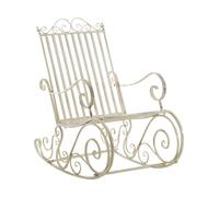 Mecedora smilla metal crema antiguo 90x56x94 cm