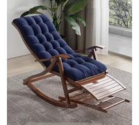 Mecedora tapizada, reclinable plegable con reposapiés y acolchado suave para un cómodo salón en el patio