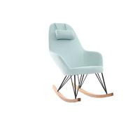 Mecedora tejido verde menta patas metal y fresno JHENE