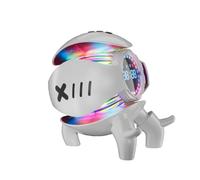 Mech Monster AI Altavoz robot de voz con luces RGB, control de voz, alarma, modo de doble red, para decoración de escritorio de juegos