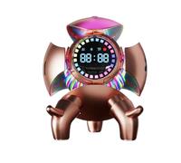 Mech Monster AI Altavoz robot de voz con luces RGB, control de voz, alarma, modo de doble red, para decoración de escritorio de juegos