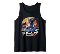 Mecha Camiseta Japón Mecha Robo Head Anime Ukiyo-E Camiseta sin Mangas