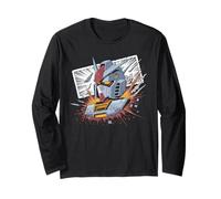 Mecha Camiseta Japón Mecha Robo Head Anime Ukiyo-E Manga Larga
