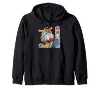 Mecha Camiseta Japón Mecha Robo Head Anime Ukiyo-E Sudadera con Capucha