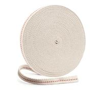 Mecha de Lámpara de Queroseno, Mecha de Lámparas de Aceite, Mecha de Lámpara de Algodón 10M x 12MM, Mecha Plana Ajustable para Quemadores de Petróleo para Decor DIY Compatible con Feuerhand 276 y 275