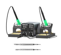 MECHANIC A210 MAX Estación de Soldadura Inteligente de Escritorio de 100W con Base de Doble Mango, Gran Pantalla LED, Compatible con Punta de Soldadura C210 (A210 MAX-2puntas)