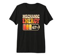 Mechanic Energy 67% Nivel de batería Diseño para mecánico Camiseta Premium