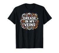 Mechanic Gearhead Engine Grease In My Veins Camiseta