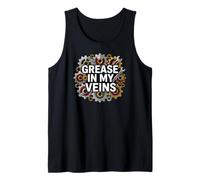 Mechanic Gearhead Engine Grease In My Veins Camiseta sin Mangas