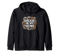 Mechanic Gearhead Engine Grease In My Veins Sudadera con Capucha