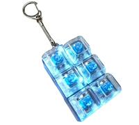 Mechanical Button Board - Portable Sensory Finger Trainer, Backlit Rhythm Tapping Module with Smooth Actuation, Compact Mental Health Support Tool, Ideal for Quiet High School Study