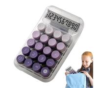 Mechanical Calculator - Anti-Slip Desk Calculator with Mechanical Buttons | Cute Transparent Handheld Aesthetic Calculators | Gradient Color Design, Financial/Business/Students, for Home School of