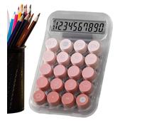 Mechanical Calculator - Anti-Slip Desk Calculator with Mechanical Buttons | Cute Transparent Handheld Aesthetic Calculators | Gradient Color Design, Financial/Business/Students, for Home School of
