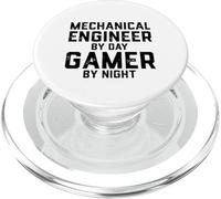 Mechanical Engineer by Day Gamer by Night Engineering Gaming PopSockets PopGrip para MagSafe