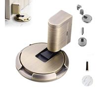 Mechanical Floor Door Stopper,Magnetic Door Stop,Invisible Mechanical Door Stop, Silent Door Stop, for Up to 3/4 Inch High Door Gaps,Adjustable Height Door Holder, No Nails or Screws (Antique green)