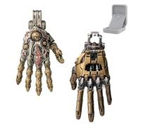 Mechanical Hand Pendant for Necklace,Steampunk Mechanical Hands Pendant Chain,Movable Finger Joints Hand Jewelry for Men Women (Golden)