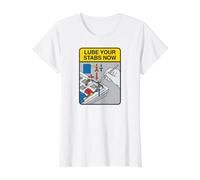 Mechanical Keyboard Builder Lube Your Stabs Now Camiseta gráfica económica, Mujer, Blanco, S