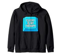 Mechanical Keyboard Clicky Is My Therapy PC Gamer Sudadera con Capucha