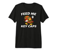 Mechanical Keyboard Feed Me Key Caps Retro Typist Camiseta Premium