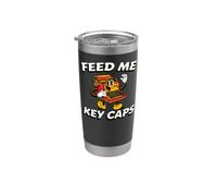 Mechanical Keyboard Feed Me Key Caps Retro Typist Vaso térmico de acero inoxidable de doble pared