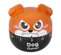 Mechanical Kitchen Timer | Cute Dog Manual Timer for Cooking/Baking/Frying | 60 Minute Countdown, No Battery Needed | ABS Material, Sturdy Home Cooking Tool (Red Brown)
