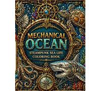Mechanical Ocean: Steampunk Sea Life Coloring Book (Steampunk Worlds: Gears & Mechanics)