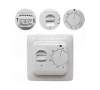 Mechanical Underfloor Heating Thermostat with Sensor Probe, 220V 16A Manual Controller for Electric Floor Systems