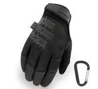 Mechanix WEAR Tactical Vent - Guantes de ventilación (transpirables, resistentes a la abrasión, con mosquetón de engranaje, color negro y coyote/talla S, M, L, XL), Negro , L