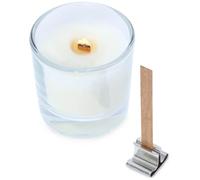 Mechas de Madera para Velas 6 x 60 mm | con Portamechas | Sostenibles y Duraderas | CREA Ambientes Relajados. I Pack de 10