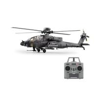 MechEdu C170 AH-64D - Helicóptero teledirigido escala 1:48 2,4 GHz, 6 canales, sin llantas, detección de flujo óptico, mantenimiento de TOF y altitud, vuelo de sobrecabeza con un botón, motor sin