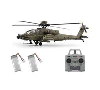 MechEdu C170 AH-64D - Helicóptero teledirigido escala 1:48 2,4 GHz, 6 canales, sin llantas, detección de flujo óptico, mantenimiento de TOF y altitud, vuelo de sobrecabeza con un botón, motor sin