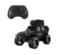 MechEdu Coche teledirigido 1:64, aleación de 2,4 GHz RC Offroad Auto, FPV en tiempo real, control de aplicaciones, modo alto/bajo, RTR, mini vehículo RC para interiores (negro)