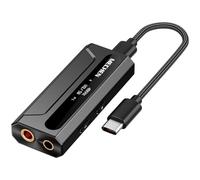 MECHEN AP10 - Amplificador de auriculares DAC con ES9028Q2M y ES9603Q, compatible con 384 kHz/DSD256, salidas duales de 3,5 mm + 4,4 mm, para smartphones, PC, ordenadores portátiles y reproductores