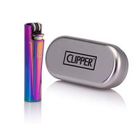 Mechero Clipper con diseño de arcoíris, incluye caja de regalo