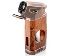 Mechero de cigarros con cortador en V, encendedor de cigarrillos con antorcha para fumar, regalos para hombres, sin butano